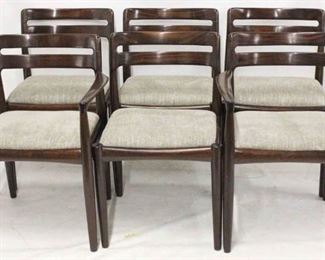 339 - Matching set of 6 Bramin Denmark rosewood chairs 2 arm & 4 side chairs side chair 31 x 18 x 21
