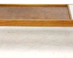 342 - Unusually long vintage tile top coffee table 18 x 79 x 18
