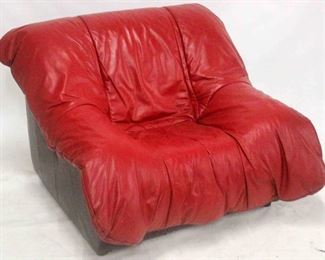 349 - Post Modern "Flou-Flou" chair, Ligne Roset Designed by Donato d'Urbino with De Pas and Lomazzi for Ligne Roset 1992 leather 30 x 35 x 40
