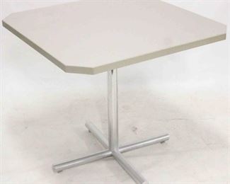 356 - Herman Miller chrome baset dinette table 29 x 32 x 32
