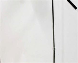 393 - Sonneman adjustable arm floor lamp, black base 66" tall
