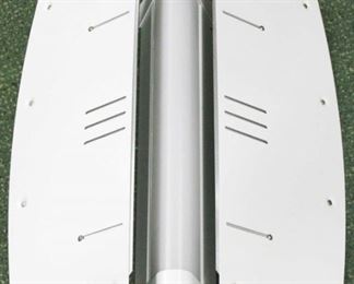 403 - Visa Lighing wall or ceiling mount fixture Metal, flourescent bulb instructions included
