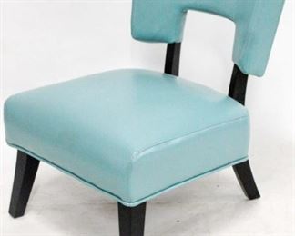 417 - Contemporary teal color accent chair 32 x 25 1/2 x 28
