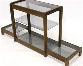 414 - Most unusual vintage smokey glass console table 28 x 59 x 16
