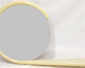 430 - Jay Spectre post modern large console shelf mirror 45 x 66 cream lacquer
