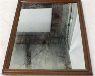 438 - Vintage wood mirror 32 x 43