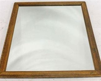 445 - V Groove framed wood mirror 46 x 36 1/2
