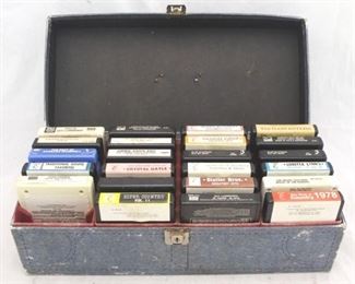 448c - Case full of 8 track tapes 17 x 7 1/2 x 6

