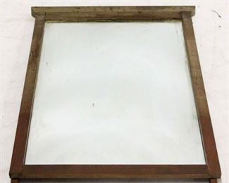 449 - Mid-century framed mirror with supports attached 39 1/2 x 26
