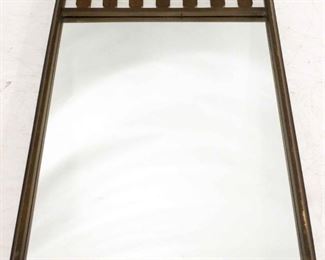 453 - Vintage mid-century mirror with cut outs 45 1/2 x 28
