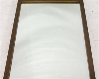 459 - Vintage mid-century mirror with carved diamond top 46 x 26 1/2
