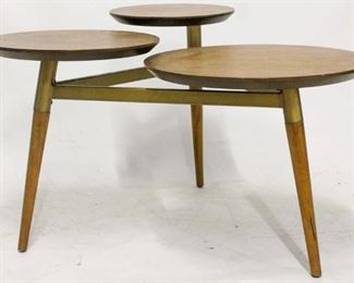 476 - Danish 3 tier side table metal stretcher 20 x 33 x 29
