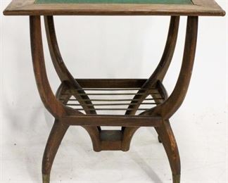 480 - Danish serving cart on wheels, inset top 29 1/2 x 27 1/2 x 21 1/2
