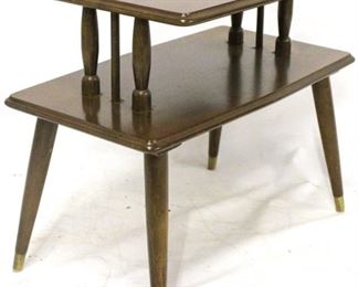 498 - Vintage two tier mid-century side table 23 x 15 1/4 x 28
