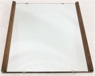 534 - Vintage wood side & beveled mirror 38 x 28
