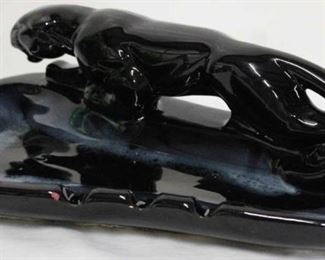 563 - Vintage ceramic blank panther planter 3 x 10 1/2
