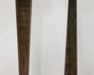 578 - Pair wood grain metal smoking stands 24" tall
