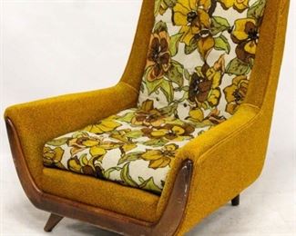609 - Adrian Pearsall vintage lounge chair gentleman's size high back original upholstery 38 x 36 x 36
