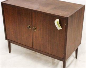 737 - Founders Charter Collection walnut liquor bar shelf in cabinet 30 1/2 x 36 x 18
