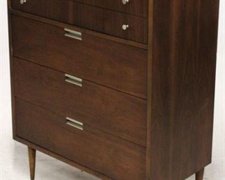 746 - Bassett mid-century tall chest, original hardware 43 x 34 x 18
