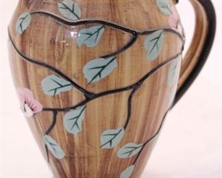 1006 - Majolica style pitcher 5.5 tall
