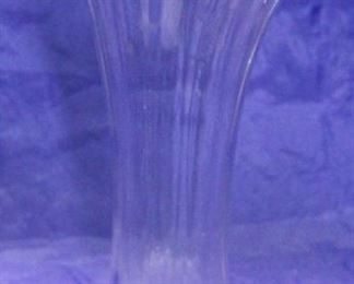 1036 - Vintage crystal swung glass vase 14 tall
