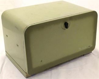 1120 - Vintage enamel bread box 10.5 tall x 17 long x 10.5 wide
