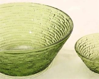 1140 - Anchor Hocking Soreno chip & dip bowl set 4 tall x 8.5 diameter
