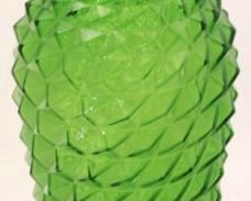 1142 - Empoli green pineapple art glass genie bottle 16.5 tall

