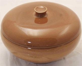 1143 - Russell Wright Iroquois covered serving dish 6.5 tall x 9.5 diameter

