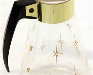 1157 - Corning atomic starburst glass coffee carafe 10 tall
