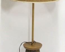 1188 - Rare large coned cork floor lamp 64 tall
