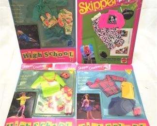 2003 - Vintage Skipper Clothes in Unopened Packaging Lot of 4
