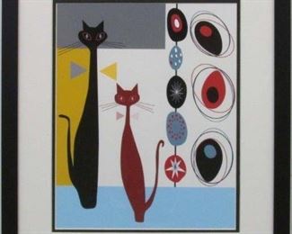 9002 - MID CENTURY MODERN CATS 17.5 X 20.5
