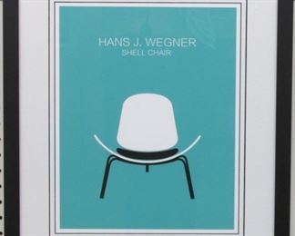 9003 - SHELL CHAIR HANS J. WEGNER 18 X 21
