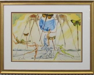9016 - BUTTERFLY MASQUERADE GICLEE BY SALVADOR DALI 28.5 X 22
