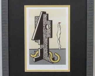 9017 - FIGURES PRINT BY ROY LICHTENSTEIN 14 X 17
