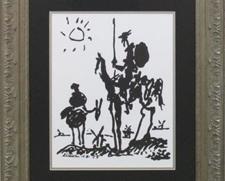 9018 - DON QUIXOTE SILKSCREEN BY PABLO PICASSO 26 X 30.5
