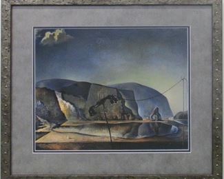 9024 - MOUNTAIN LAKE GICLEE BY SALVADOR DALI 25 Â½ X 22
