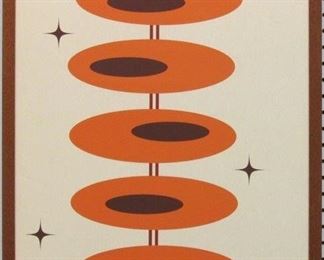 9025 - OVALS & STARS ON CANVAS 24 Â½ X 19 Â½
