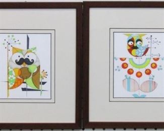 9026 - SET OF 2 OWLS 11 X 12
