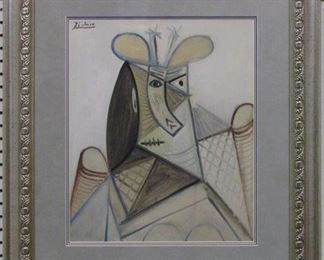 9043 - BUST DE FEMME GICLEE BY PABLO PICASSO 24.5 X 28
