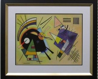 9051 - BLACK & VIOLET GICLEE BY WASSILY KANDINSKY 31 X 26
