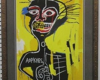 9054 - AOPKHES COLLAB BY JEAN MICHEAL BASQUIAT 22 X 27.5 Collaboration with Andy Warhol

