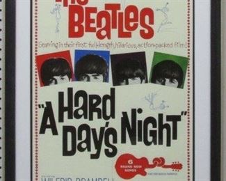 9060 - BEATLES HARD DAYS NIGHT POSTER 33.5 X 24.5
