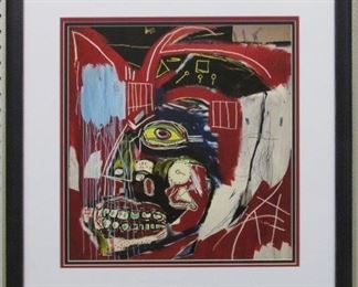 9061 - UNTITLED SKULL GICLEE BY JEAN MICHAEL BASQUIAT 22 X 22.5

