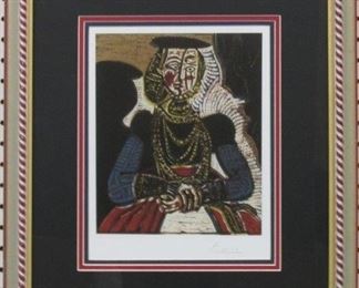 9064 - PORTRAIT AFTER CRANCH PRINT BY PABLO PICASSO 17 X 19.5
