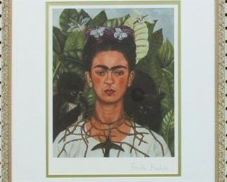 9070 - SELF PORTRAIT PRINT BY FRIDA KAHLO 16.5 X 19.5
