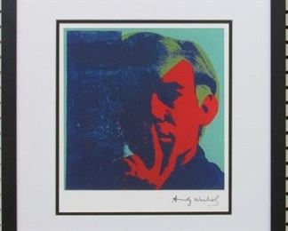 9072 - SELF PORTRAIT PRINT BY ANDY WARHOL 18.5 X 20
