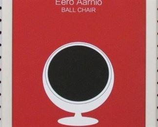 9074 - EERO AARINO BALL CHAIR ON CANVAS 12.5 X 15.5
